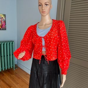 NWT Levi’s fawn tie blouse (S)